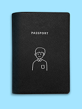 Обложка на паспорт "Он"