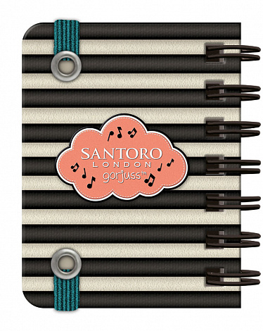Блокнот с брелоком для ключей Santoro Melodies - This One's For You