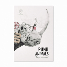 Тетрадь В5 "Punk Animals" Носорог