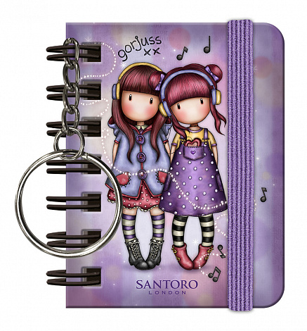Блокнот с брелоком для ключей Santoro Melodies - The Duet
