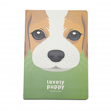 Тетрадь B5 "Lovely puppy" зелёная